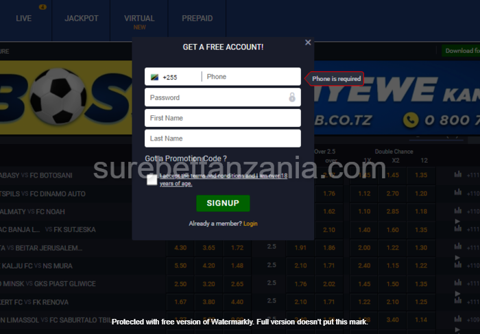 gal sport betting registration